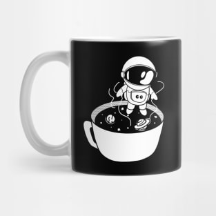 Cute Astronaut In Space Coffee Cup Illustration Mug